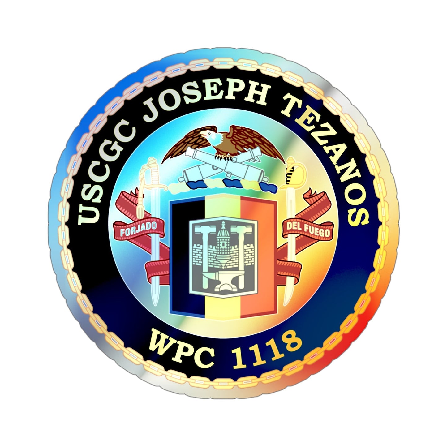 USCG Joseph Tezanos WPC 1118 (U.S. Coast Guard) Holographic STICKER Die-Cut Vinyl Decal-4 Inch-The Sticker Space