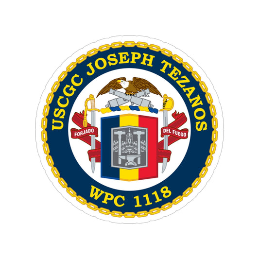 USCG Joseph Tezanos WPC 1118 (U.S. Coast Guard) Transparent STICKER Die-Cut Vinyl Decal-6 Inch-The Sticker Space