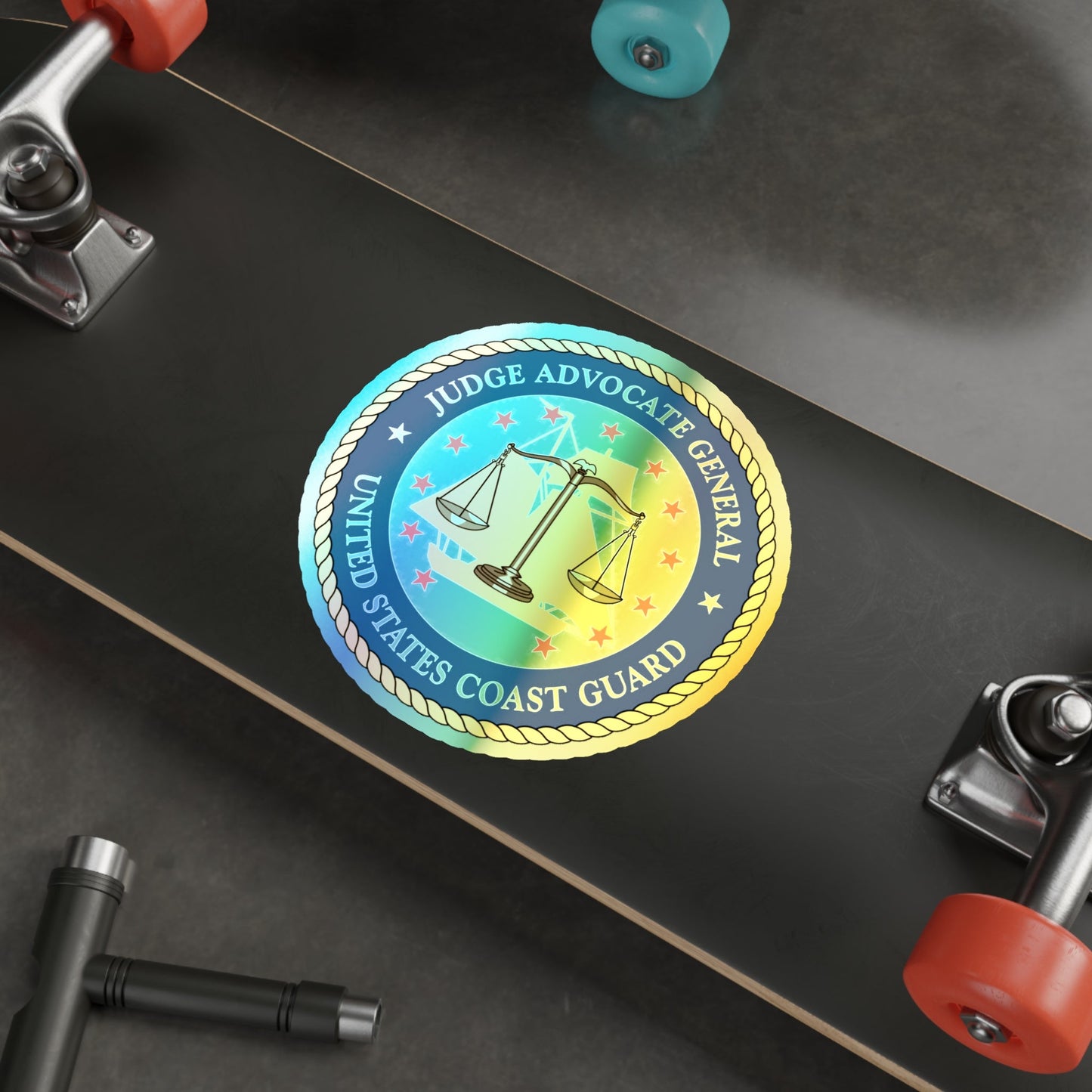USCG Judge Advocate General (U.S. Coast Guard) Holographic STICKER Die-Cut Vinyl Decal-The Sticker Space
