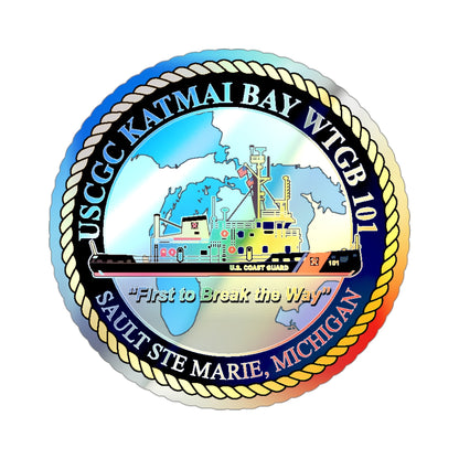 USCG Katmai Bay WTGB 101 (U.S. Coast Guard) Holographic STICKER Die-Cut Vinyl Decal-3 Inch-The Sticker Space