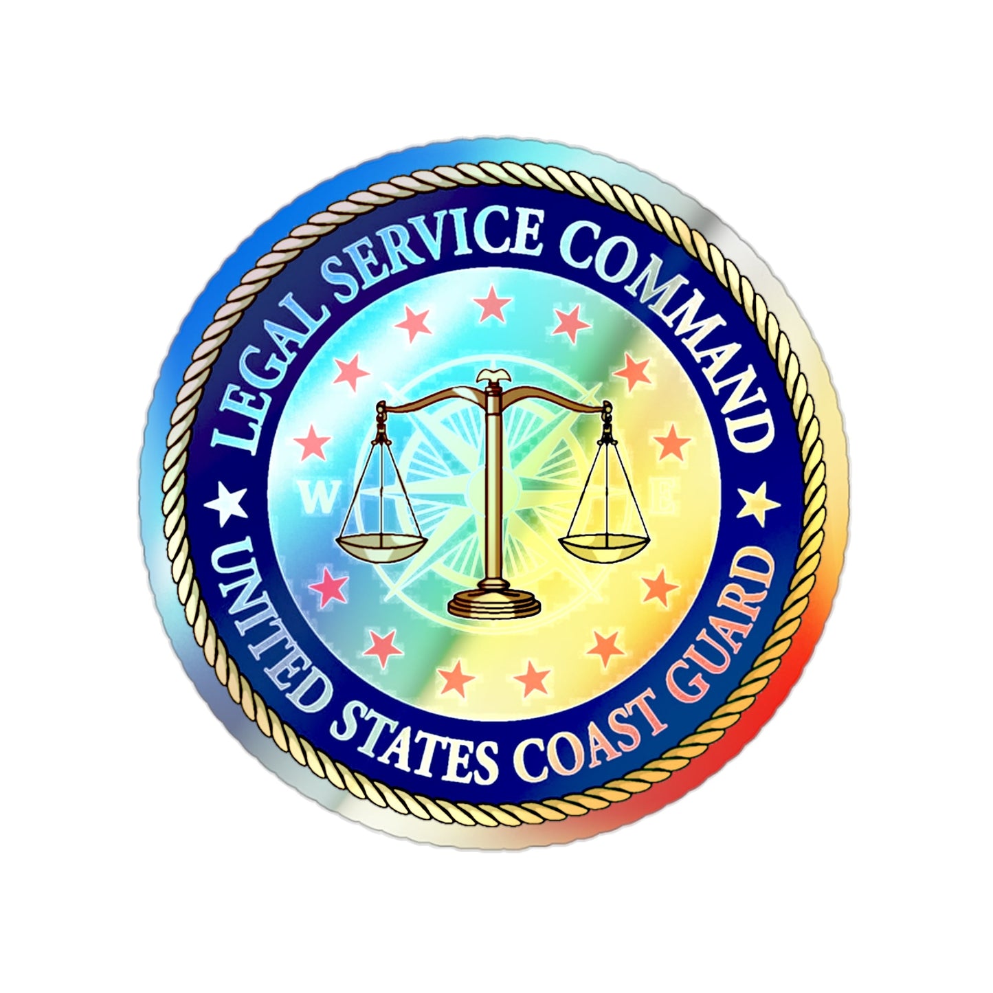 USCG Legal Service Command (U.S. Coast Guard) Holographic STICKER Die-Cut Vinyl Decal-2 Inch-The Sticker Space