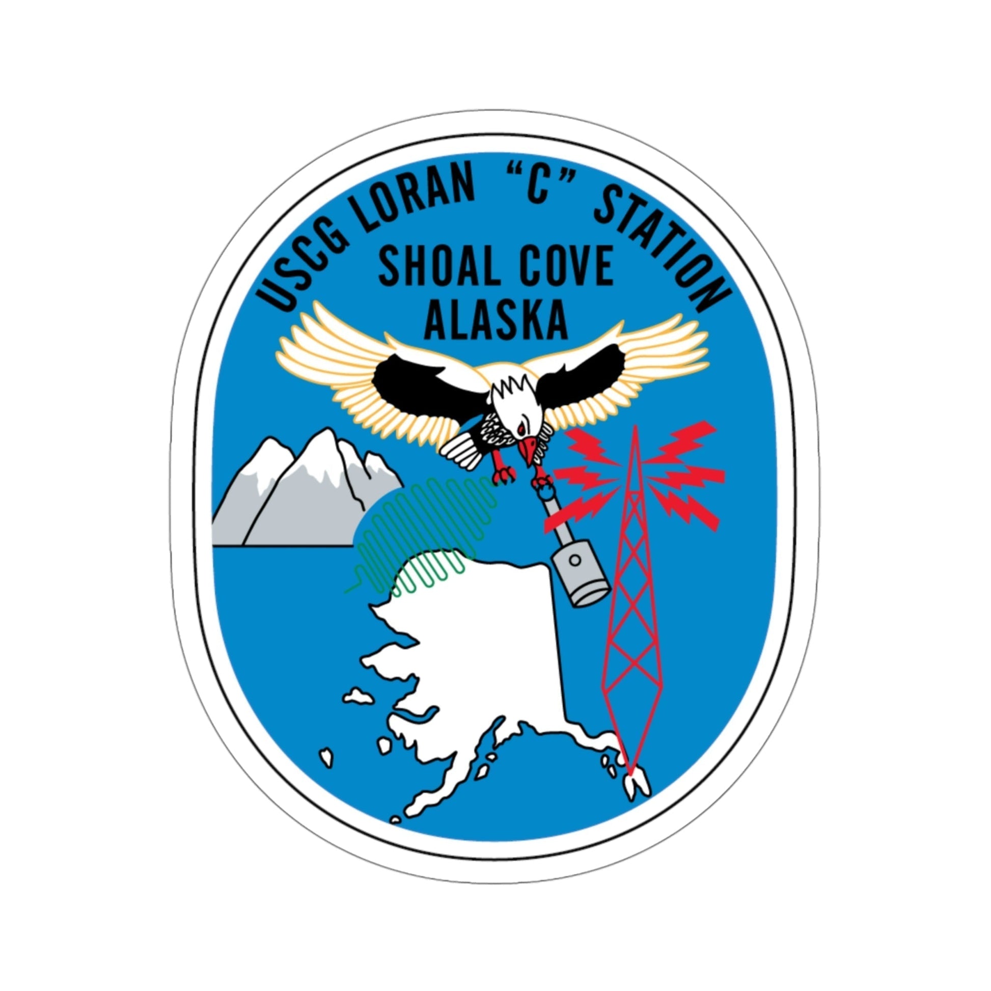USCG Loran C Station Shoal Cove Alaska (U.S. Coast Guard) STICKER Vinyl Die-Cut Decal-4 Inch-The Sticker Space