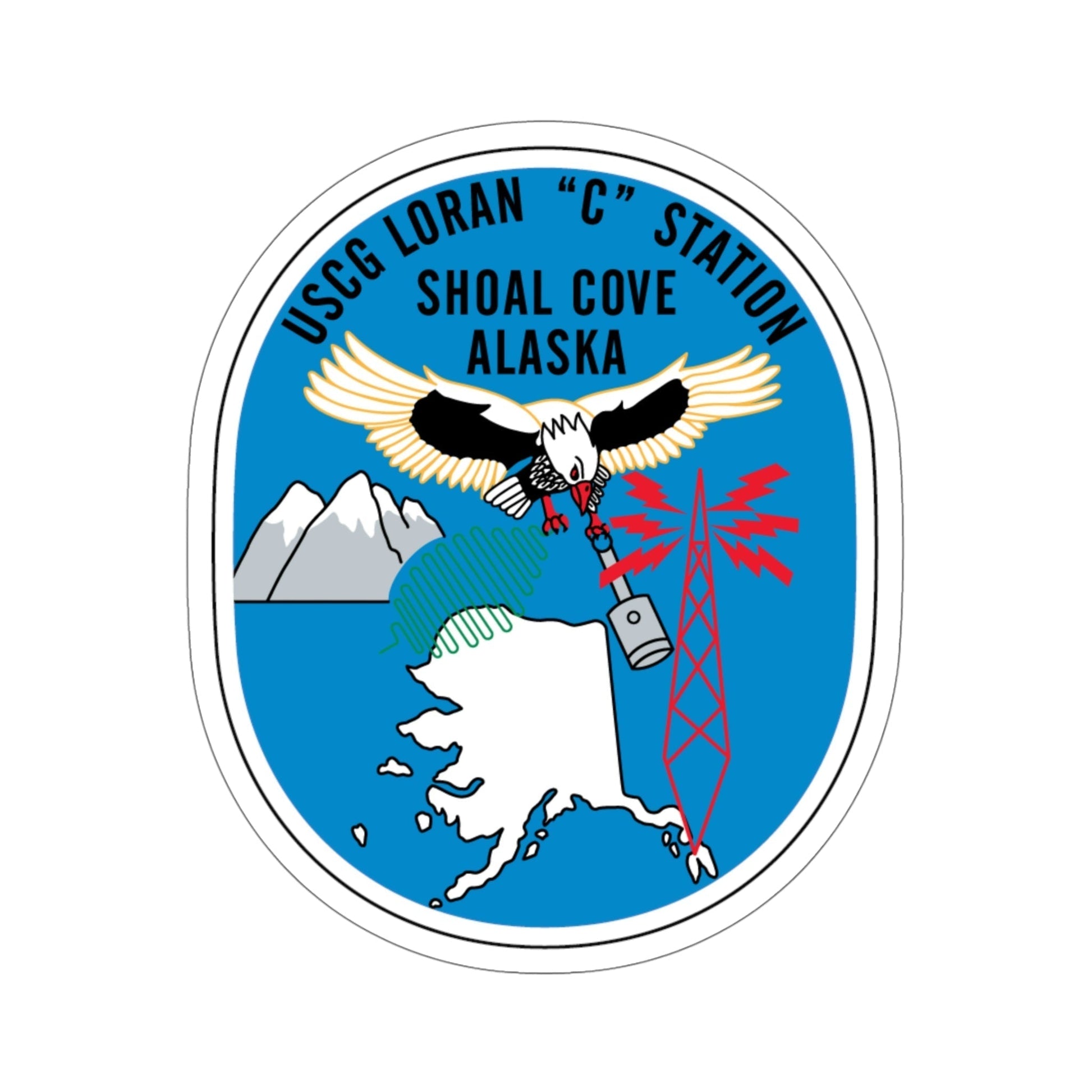 USCG Loran C Station Shoal Cove Alaska (U.S. Coast Guard) STICKER Vinyl Die-Cut Decal-5 Inch-The Sticker Space