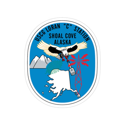 USCG Loran C Station Shoal Cove Alaska (U.S. Coast Guard) Transparent STICKER Die-Cut Vinyl Decal-3 Inch-The Sticker Space