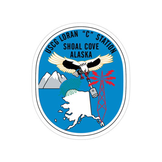 USCG Loran C Station Shoal Cove Alaska (U.S. Coast Guard) Transparent STICKER Die-Cut Vinyl Decal-6 Inch-The Sticker Space