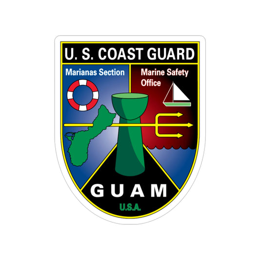 USCG Marianas Sect MSO Guam (U.S. Coast Guard) Transparent STICKER Die-Cut Vinyl Decal-6 Inch-The Sticker Space