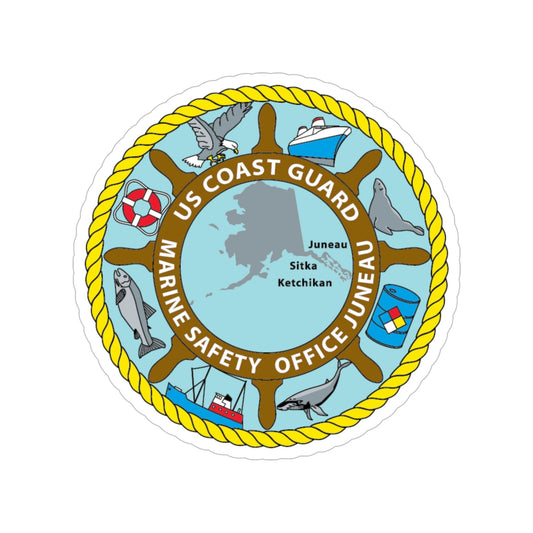 USCG Marine Safety Office Juneau (U.S. Coast Guard) Transparent STICKER Die-Cut Vinyl Decal-6 Inch-The Sticker Space