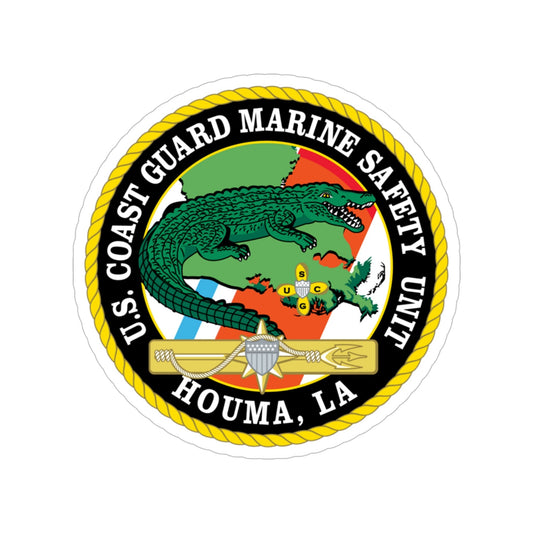 USCG Marine Safety Unit Houma LA (U.S. Coast Guard) Transparent STICKER Die-Cut Vinyl Decal-6 Inch-The Sticker Space