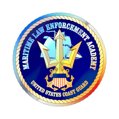 USCG Maritime Law Enforcement Academy (U.S. Coast Guard) Holographic STICKER Die-Cut Vinyl Decal-2 Inch-The Sticker Space