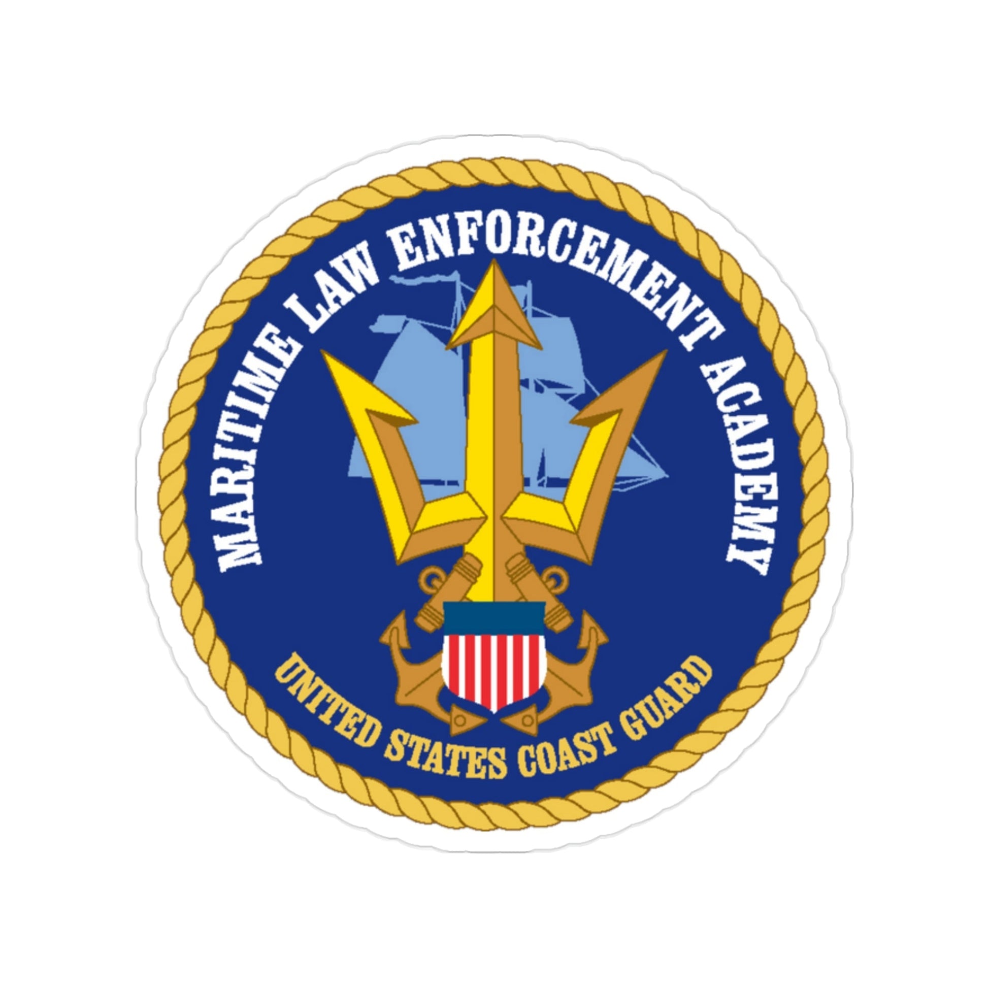 USCG Maritime Law Enforcement Academy (U.S. Coast Guard) Transparent STICKER Die-Cut Vinyl Decal-2 Inch-The Sticker Space
