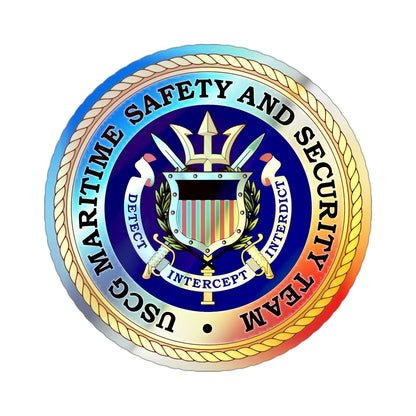 USCG Maritime Safety And Security Team (U.S. Coast Guard) Holographic STICKER Die-Cut Vinyl Decal-3 Inch-The Sticker Space