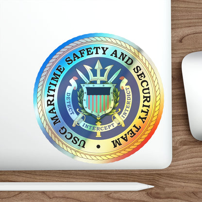 USCG Maritime Safety And Security Team (U.S. Coast Guard) Holographic STICKER Die-Cut Vinyl Decal-The Sticker Space