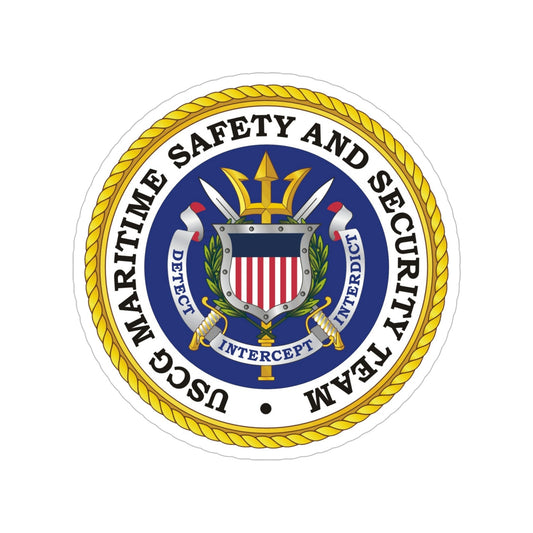 USCG Maritime Safety And Security Team (U.S. Coast Guard) Transparent STICKER Die-Cut Vinyl Decal-6 Inch-The Sticker Space