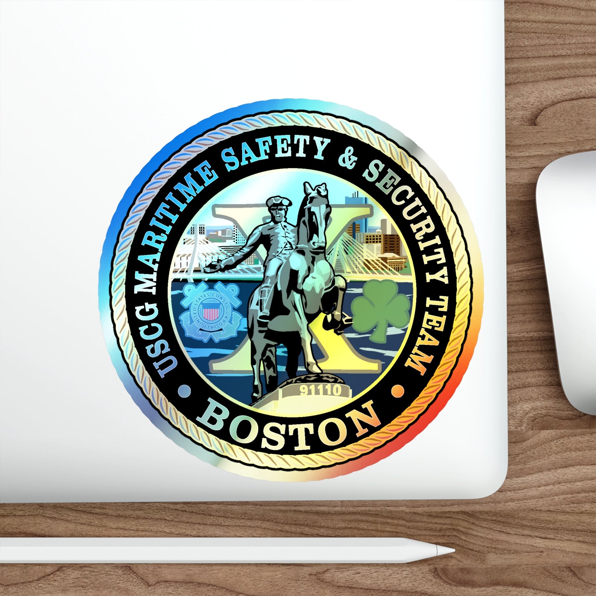 USCG Maritime Safety & Sec Team MSST Boston (U.S. Coast Guard) Holographic STICKER Die-Cut Vinyl Decal-The Sticker Space