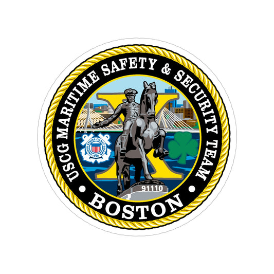 USCG Maritime Safety & Sec Team MSST Boston (U.S. Coast Guard) Transparent STICKER Die-Cut Vinyl Decal-6 Inch-The Sticker Space