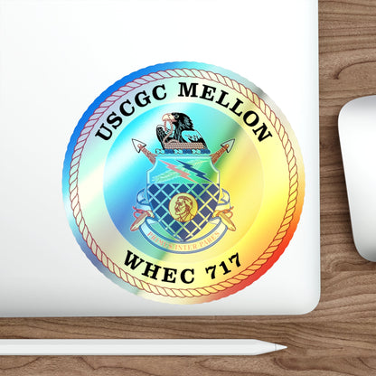 USCG Mellon WHEC 717 Gold Anniversary (U.S. Coast Guard) Holographic STICKER Die-Cut Vinyl Decal-The Sticker Space