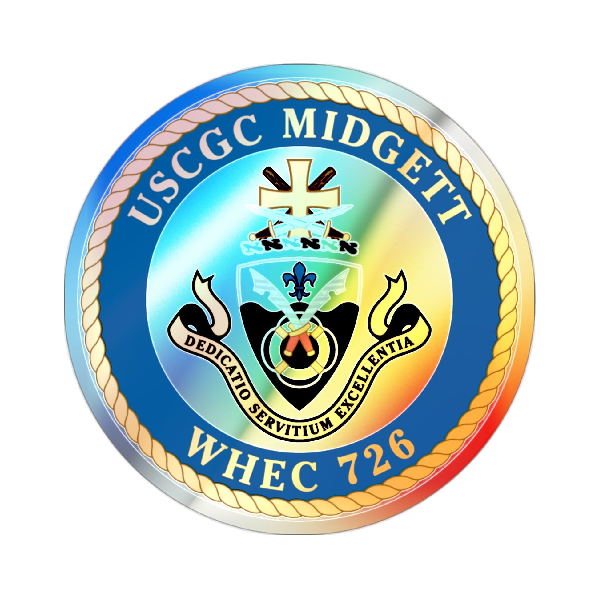 USCG Midgett WHEC 726 (U.S. Coast Guard) Holographic STICKER Die-Cut Vinyl Decal-2 Inch-The Sticker Space