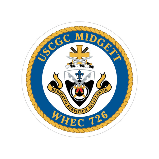 USCG Midgett WHEC 726 (U.S. Coast Guard) Transparent STICKER Die-Cut Vinyl Decal-6 Inch-The Sticker Space