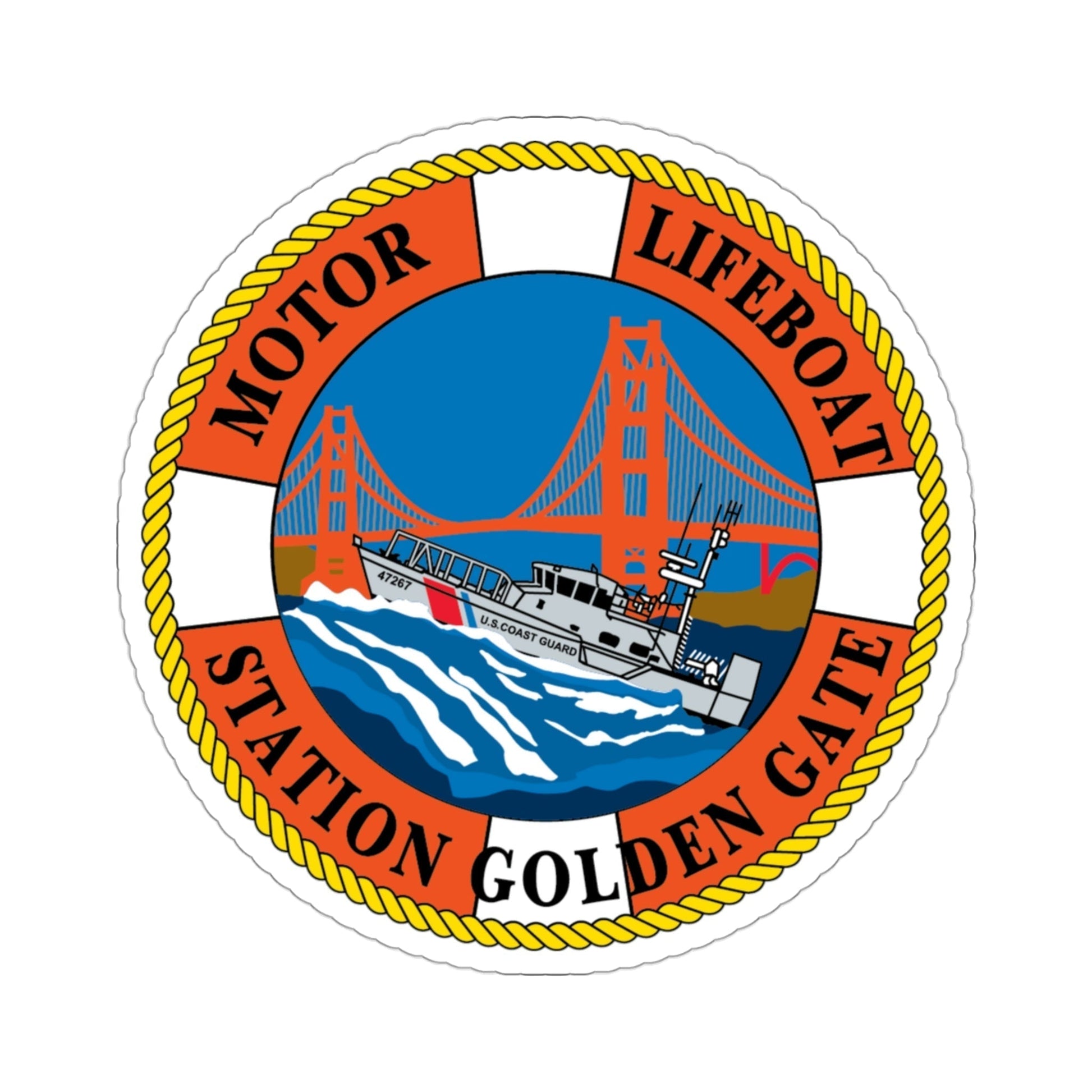USCG Motor Lifeboat Station Golden Gate (U.S. Coast Guard) STICKER Vinyl Die-Cut Decal-3 Inch-The Sticker Space
