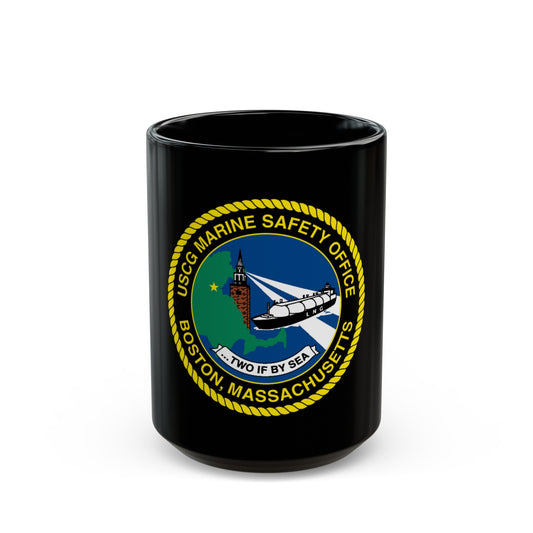 USCG MSO Boston Marine Safety Office (U.S. Coast Guard) Black Coffee Mug-15oz-The Sticker Space