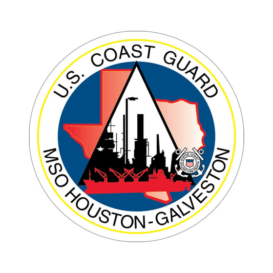 USCG MSO Houston Galveston (U.S. Coast Guard) STICKER Vinyl Die-Cut Decal-6 Inch-The Sticker Space