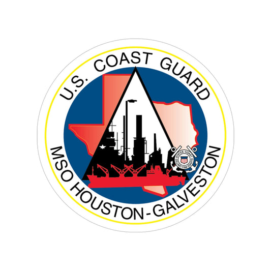 USCG MSO Houston Galveston (U.S. Coast Guard) Transparent STICKER Die-Cut Vinyl Decal-6 Inch-The Sticker Space