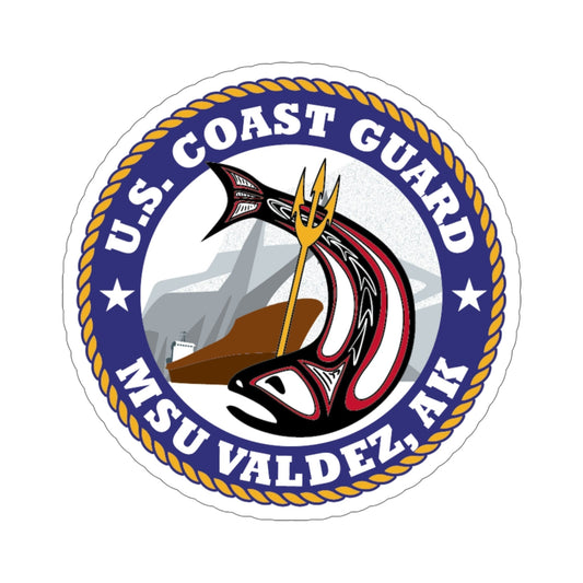 USCG MSU Valdez AK (U.S. Coast Guard) STICKER Vinyl Die-Cut Decal-6 Inch-The Sticker Space
