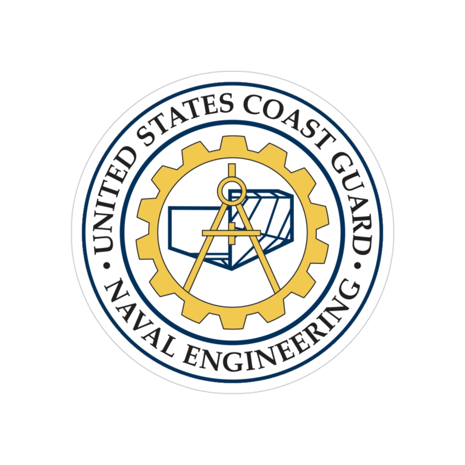 USCG Naval Engineering (U.S. Coast Guard) Transparent STICKER Die-Cut Vinyl Decal-3 Inch-The Sticker Space