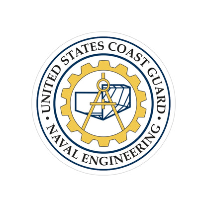 USCG Naval Engineering (U.S. Coast Guard) Transparent STICKER Die-Cut Vinyl Decal-3 Inch-The Sticker Space