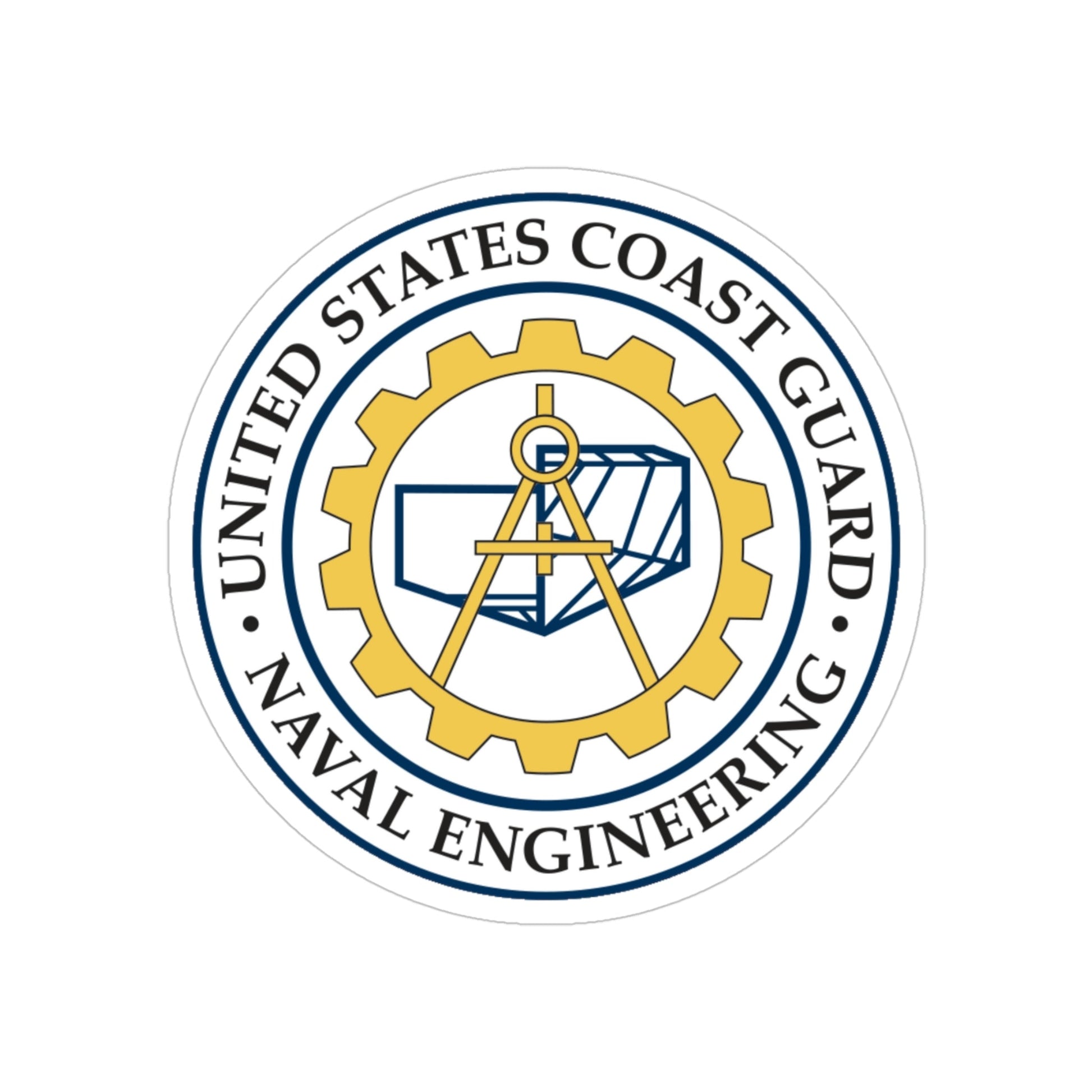 USCG Naval Engineering (U.S. Coast Guard) Transparent STICKER Die-Cut Vinyl Decal-4 Inch-The Sticker Space