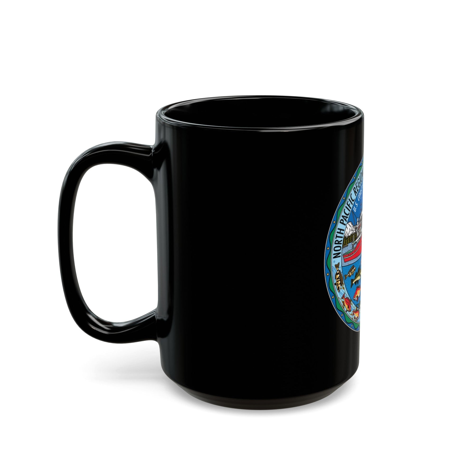 USCG NPRFTC Kodiak Alaska 2005 (U.S. Coast Guard) Black Coffee Mug-The Sticker Space