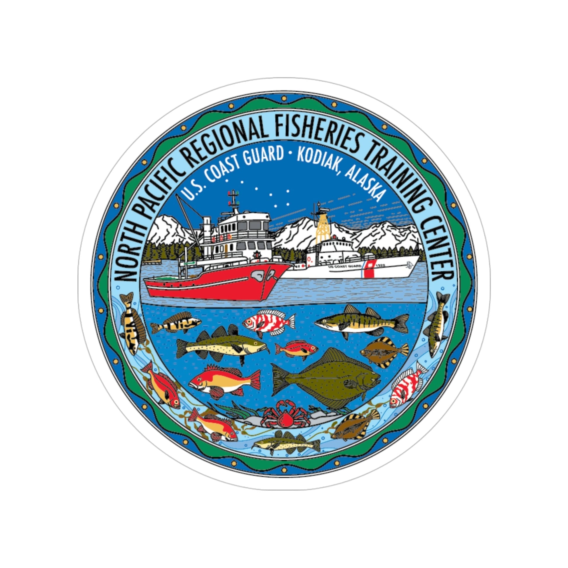 USCG NPRFTC Kodiak Alaska 2005 (U.S. Coast Guard) Transparent STICKER Die-Cut Vinyl Decal-4 Inch-The Sticker Space