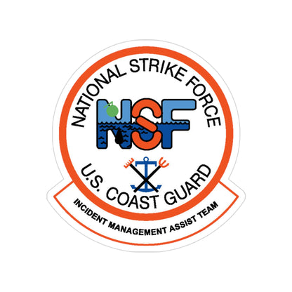 USCG NSF Incident Management Assist Team (U.S. Coast Guard) Transparent STICKER Die-Cut Vinyl Decal-3 Inch-The Sticker Space