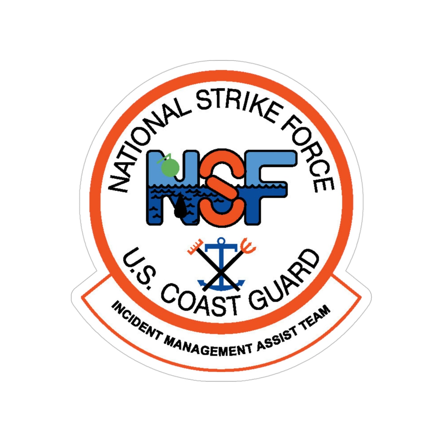USCG NSF Incident Management Assist Team (U.S. Coast Guard) Transparent STICKER Die-Cut Vinyl Decal-4 Inch-The Sticker Space