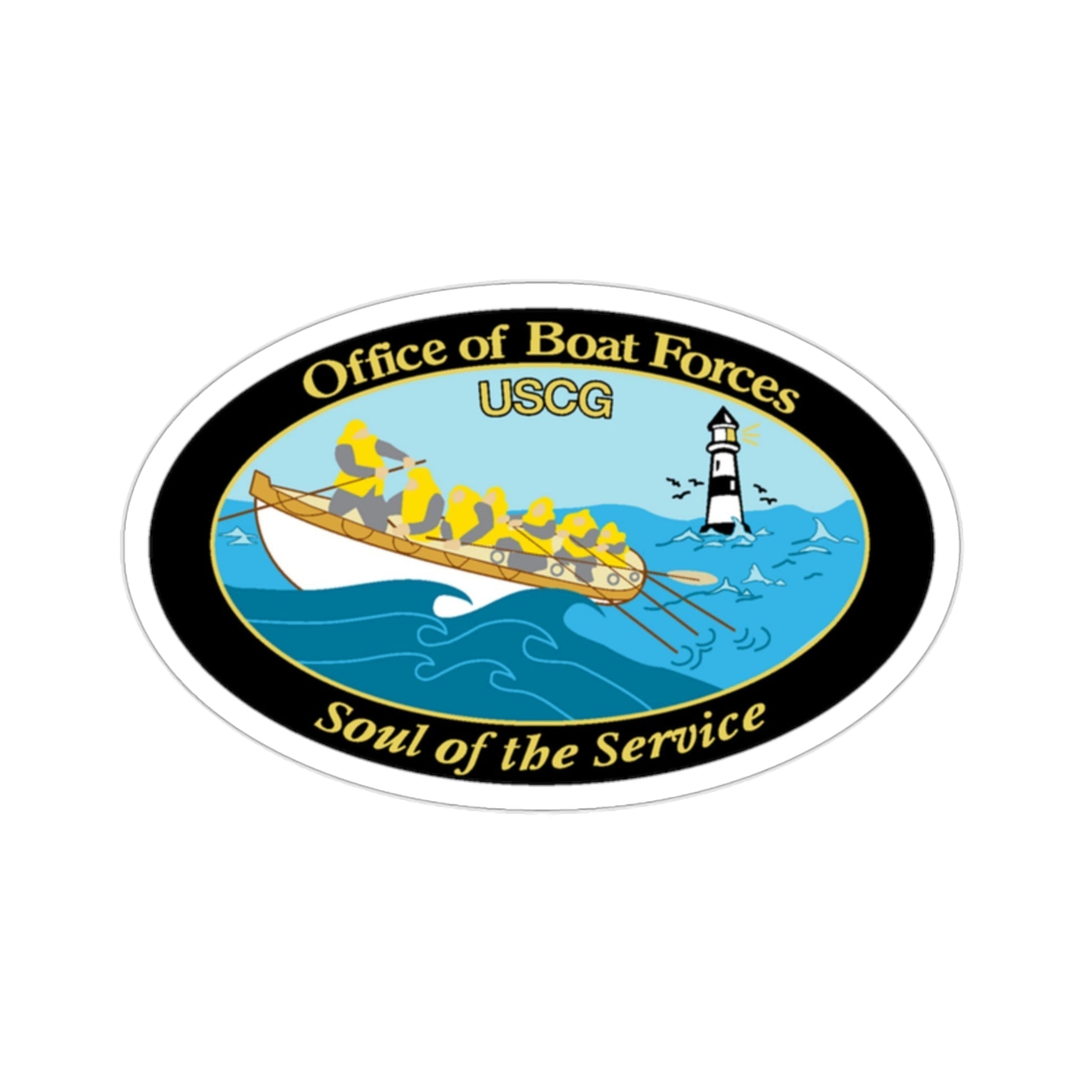 USCG Office of Boat Forces (U.S. Coast Guard) STICKER Vinyl Die-Cut Decal-2 Inch-The Sticker Space