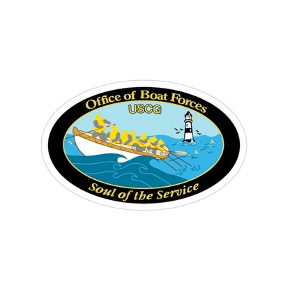 USCG Office of Boat Forces (U.S. Coast Guard) Transparent STICKER Die-Cut Vinyl Decal-3 Inch-The Sticker Space