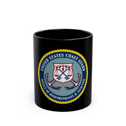 USCG Office of Requirements & Analysis (U.S. Coast Guard) Black Coffee Mug-11oz-The Sticker Space
