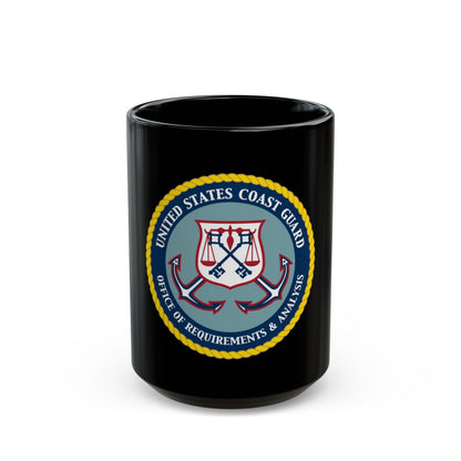 USCG Office of Requirements & Analysis (U.S. Coast Guard) Black Coffee Mug-15oz-The Sticker Space
