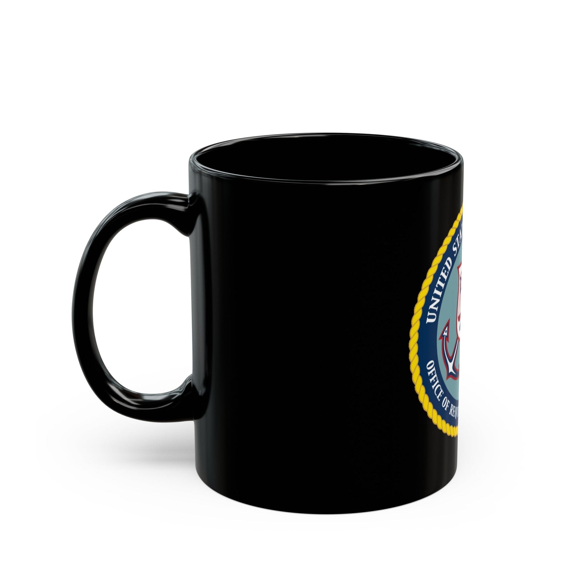 USCG Office of Requirements & Analysis (U.S. Coast Guard) Black Coffee Mug-The Sticker Space