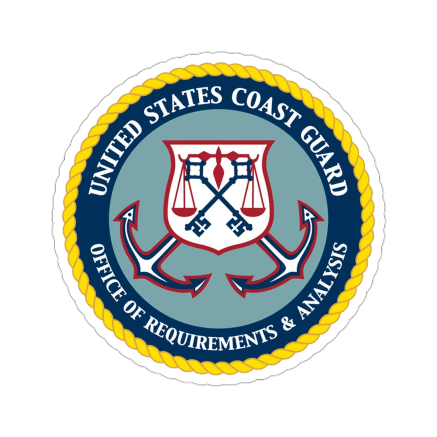 USCG Office of Requirements & Analysis (U.S. Coast Guard) STICKER Vinyl Die-Cut Decal-2 Inch-The Sticker Space