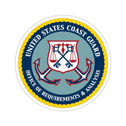 USCG Office of Requirements & Analysis (U.S. Coast Guard) STICKER Vinyl Die-Cut Decal-4 Inch-The Sticker Space