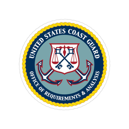 USCG Office of Requirements & Analysis (U.S. Coast Guard) Transparent STICKER Die-Cut Vinyl Decal-6 Inch-The Sticker Space