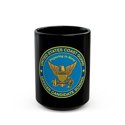 USCG Officer Candidate School (U.S. Coast Guard) Black Coffee Mug-15oz-The Sticker Space