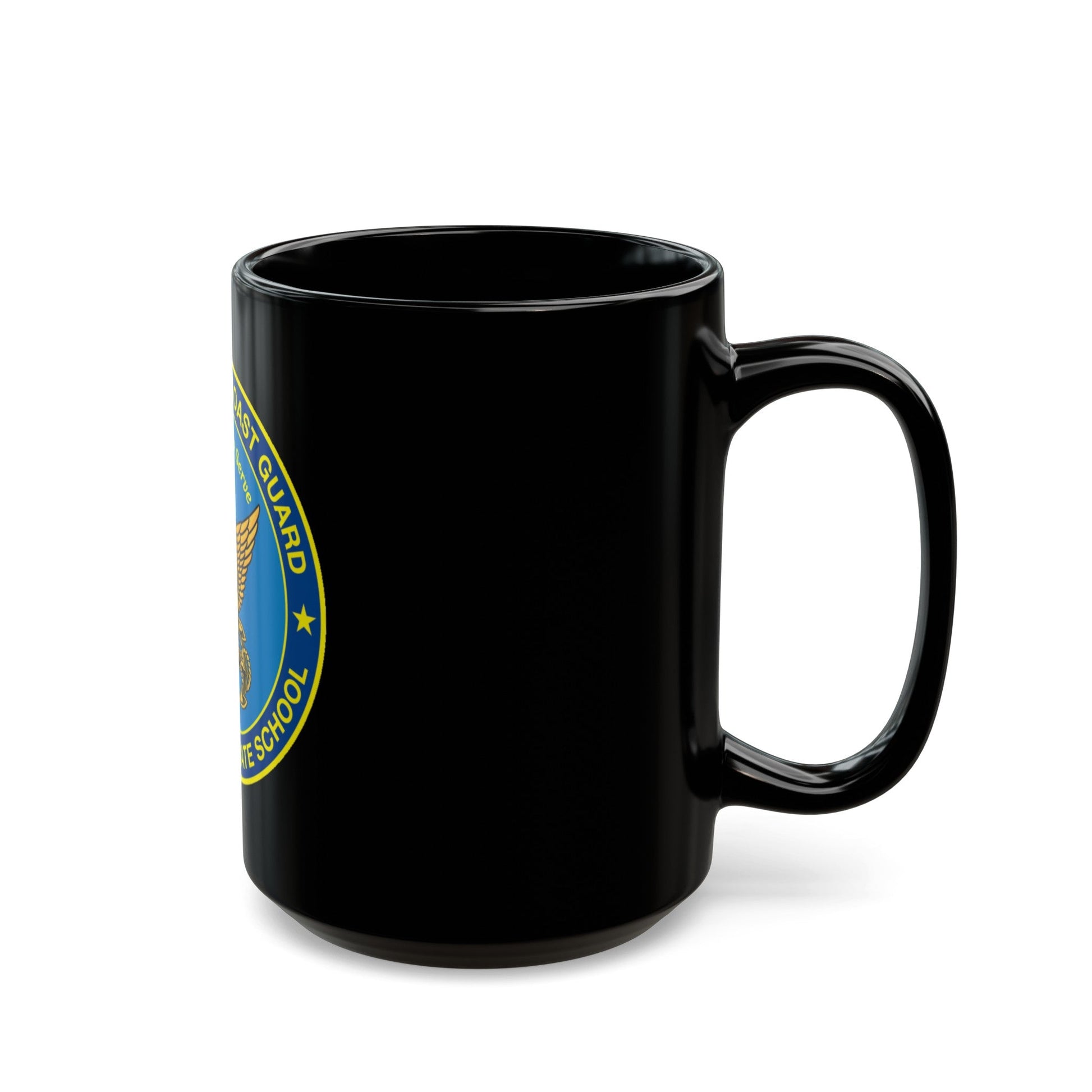 USCG Officer Candidate School (U.S. Coast Guard) Black Coffee Mug-The Sticker Space