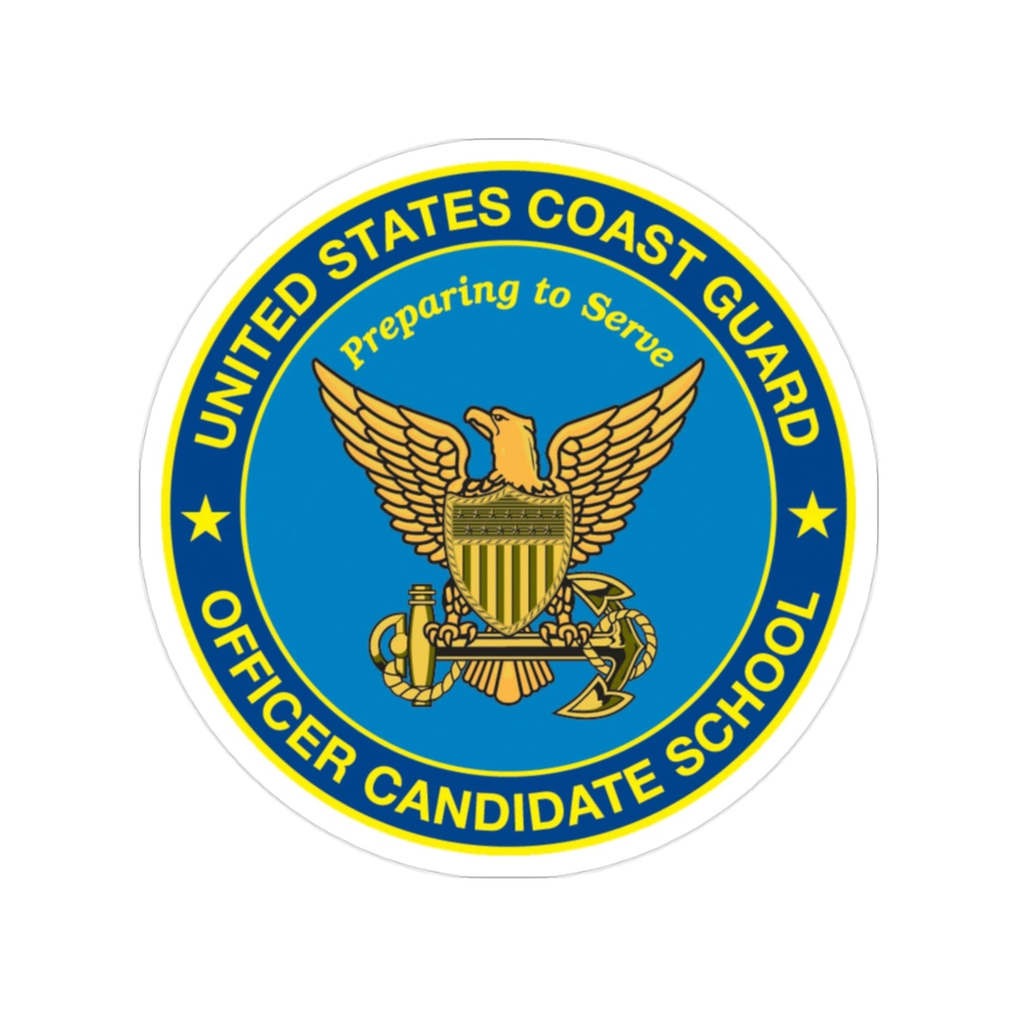 USCG Officer Candidate School (U.S. Coast Guard) Transparent STICKER Die-Cut Vinyl Decal-2 Inch-The Sticker Space