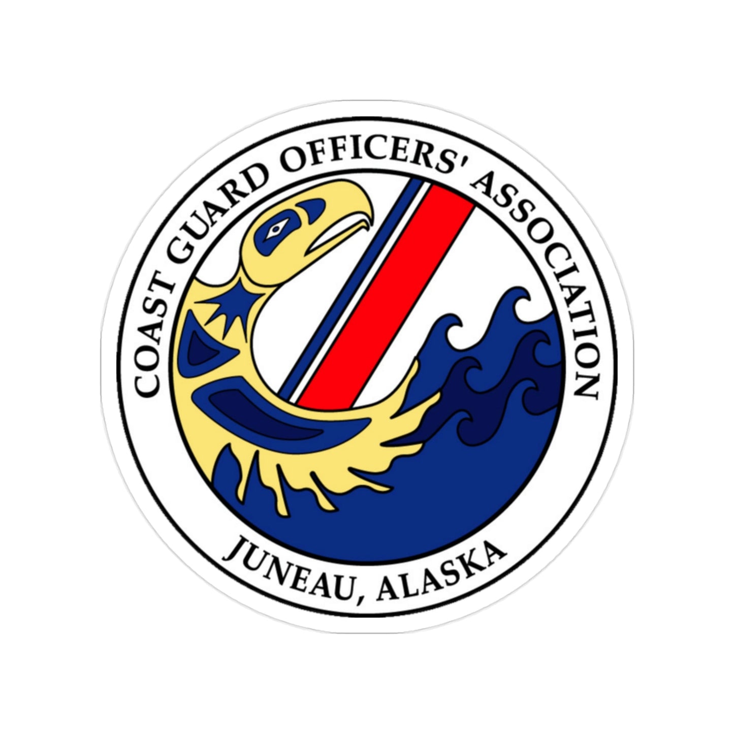 USCG Officers (U.S. Coast Guard) Transparent STICKER Die-Cut Vinyl Decal-2 Inch-The Sticker Space