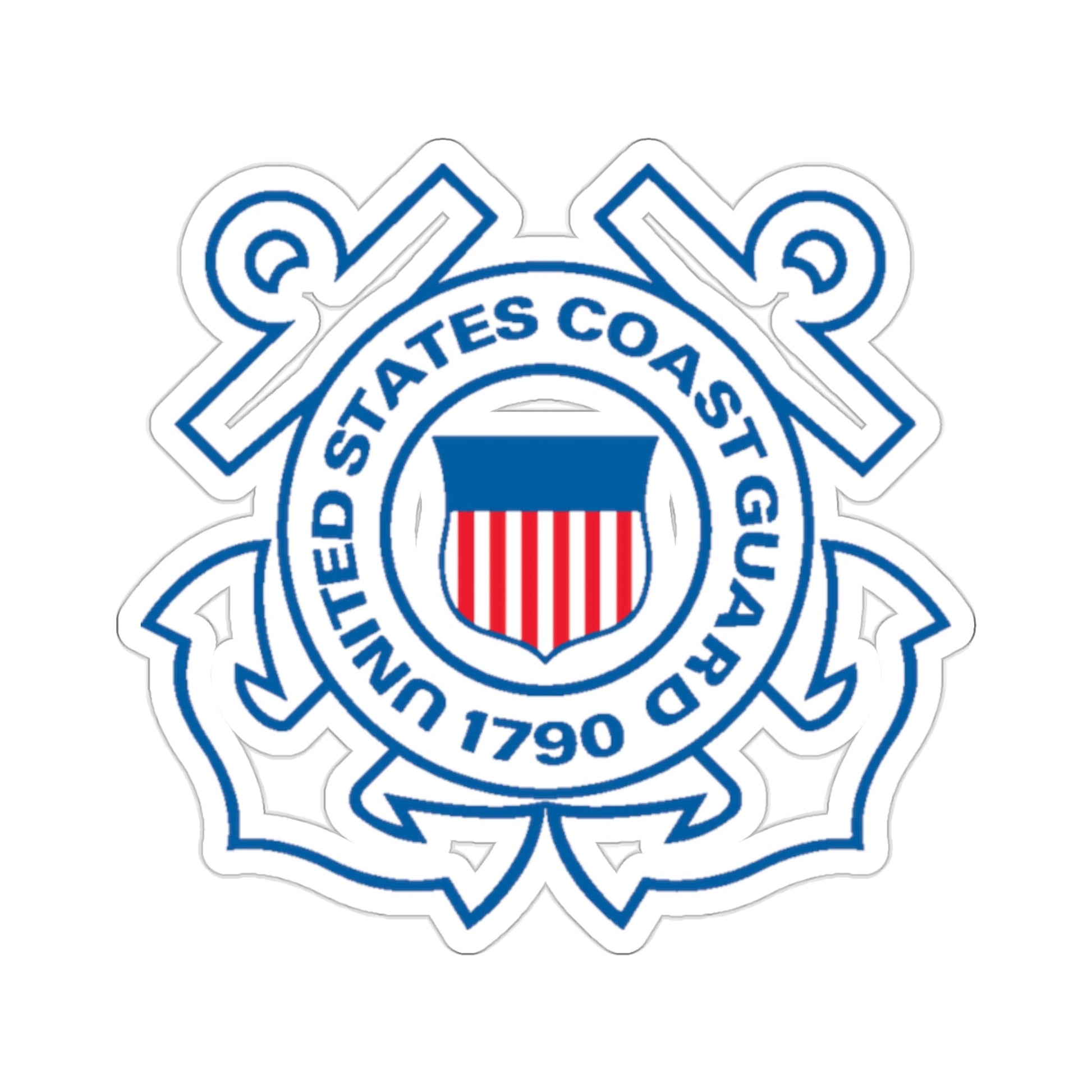 USCG Official Emblem (U.S. Coast Guard) STICKER Vinyl Die-Cut Decal-2 Inch-The Sticker Space