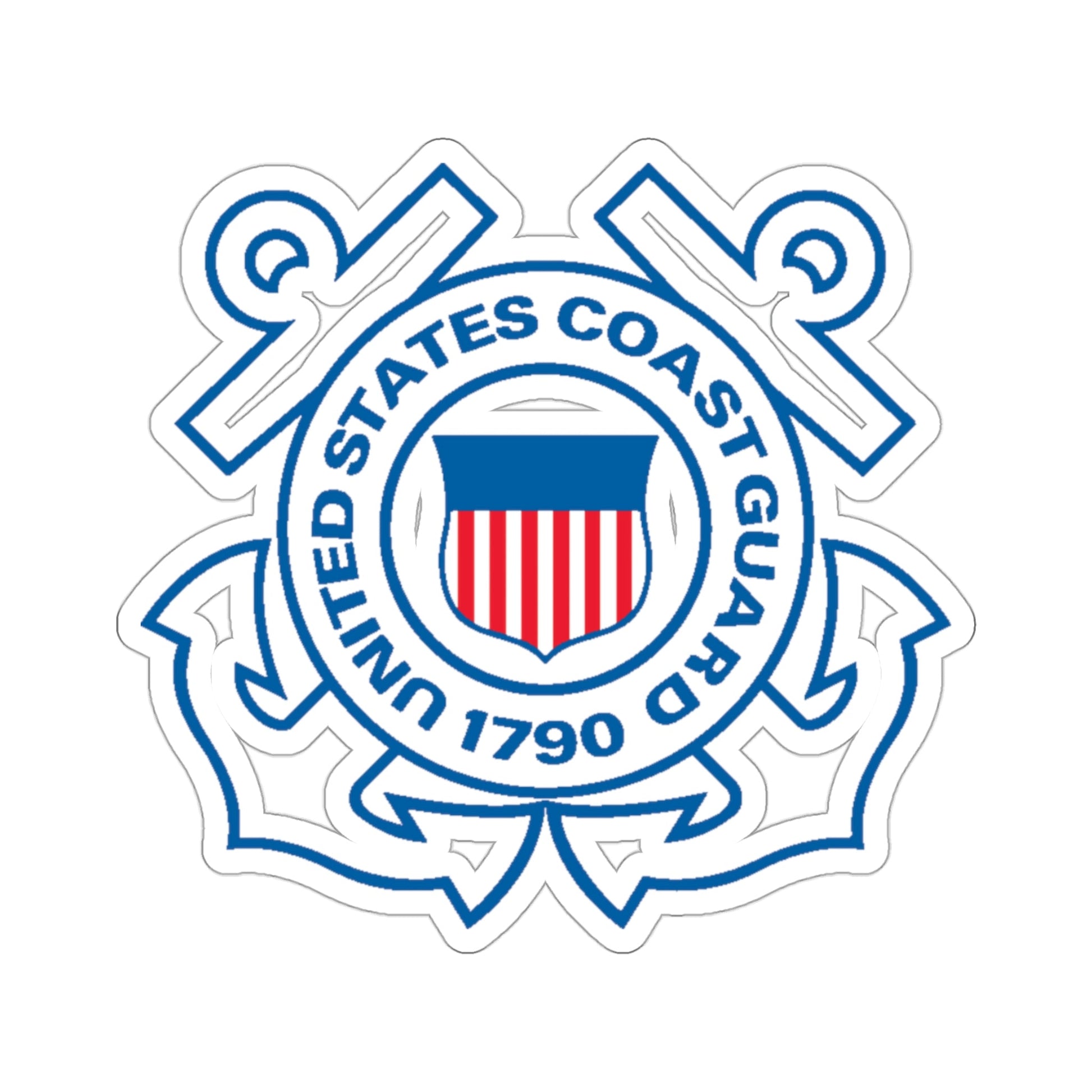 USCG Official Emblem (U.S. Coast Guard) STICKER Vinyl Die-Cut Decal-3 Inch-The Sticker Space
