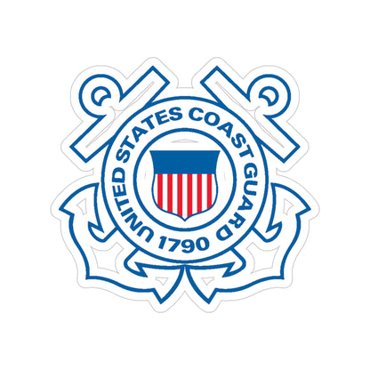 USCG Official Emblem (U.S. Coast Guard) Transparent STICKER Die-Cut Vinyl Decal-5 Inch-The Sticker Space