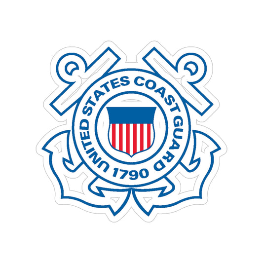 USCG Official Emblem (U.S. Coast Guard) Transparent STICKER Die-Cut Vinyl Decal-6 Inch-The Sticker Space